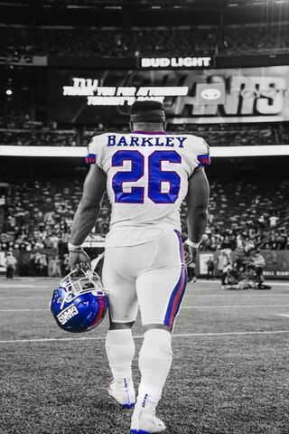 Download wallpapers Saquon Barkley NFL New York Giants american  football portrait blue stone background National Football League for  desktop with resolution 2880x1800 High Quality HD pictures wallpapers