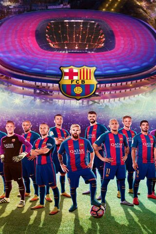 Fc Barcelona Team Wallpaper Download To Your Mobile From Phoneky