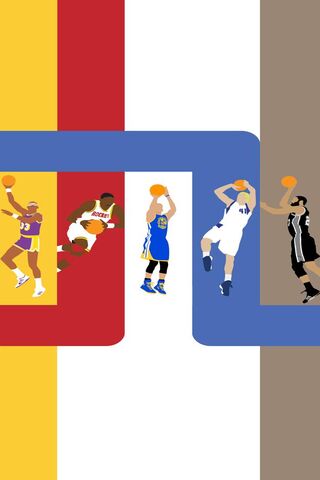 Slam Dunk Vibes: A Colorful Tribute to NBA Legends 🏀🎨