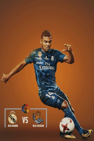 Download wallpapers Casemiro, Real Madrid, Brazilian footballer, blue stone  background, La Liga, Casemiro Real, football, Spain, Carlos Henrique  Casimiro for desktop free. Pictures for desktop free