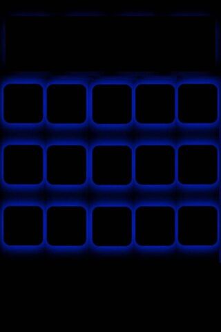 Illuminated Blue Button Grid: A Digital Playground