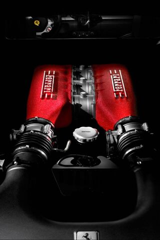 Power Unleashed: The Heart of a Ferrari 🏎️❤️