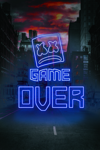 Neon Game Over Wallpaper Download To Your Mobile From Phoneky