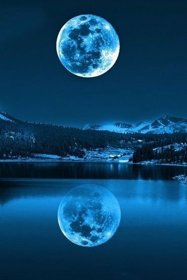 Moon Over Lake