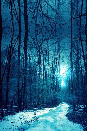 Estrada azul da neve