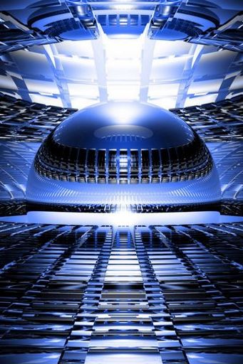 Spacecraft Internal Structure Blue Space