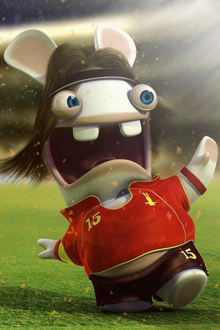 Rabbid Soccer Star Celebrates Victory! ⚽🎉