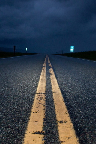 Empty Road At Night