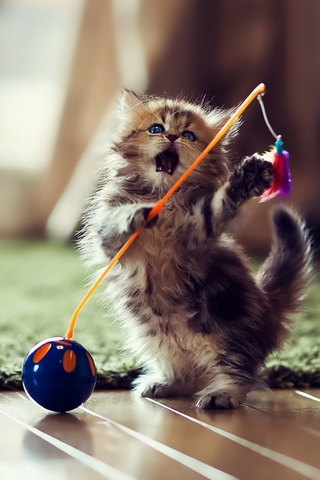 Whiskers in Action: The Playful Kitten Adventure! 🐾🎉