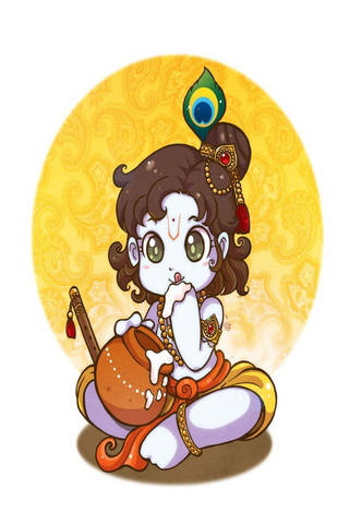 Piccolo disegno di Krishna