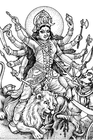 Durga Drawing