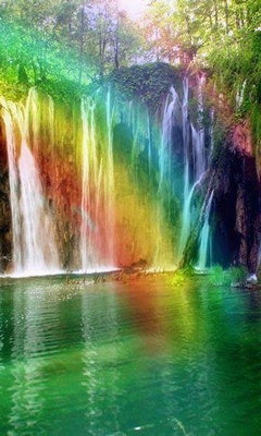 Waterfall Colors Wallpaper - Download to your mobile from PHONEKY