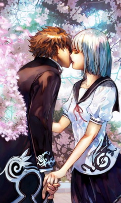 Couple Kiss Romantic Anime Wallpapers  Wallpaper Cave