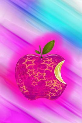 Yıldızlı pembe elma