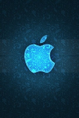 Blaues Muster Apfel