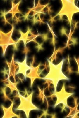 Estrellas doradas del fractal