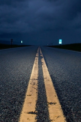 Empty Road At Night