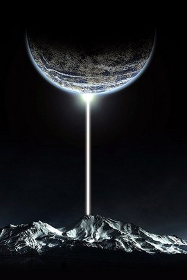 Lichtstrahl zu einem anderen Planeten