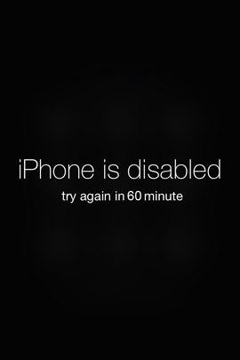 आईफ़ोन को अक्षम किया गया है