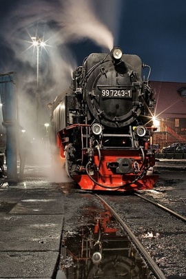 Whispers of the Past: A Train at Dusk 🚂🌅