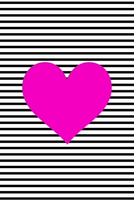 Stripe Heart Pink