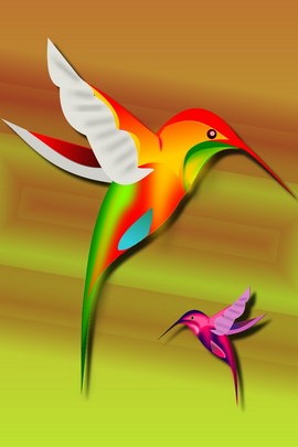 Painted Hummingbirds