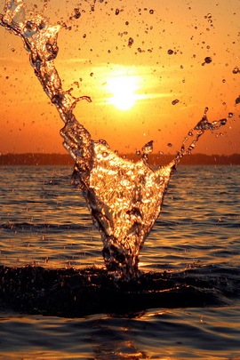 The Source Of Life Water Sunset