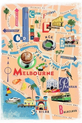 Melbourne Minimal Map