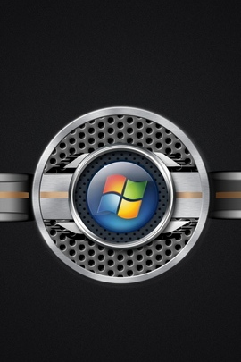 ระบบ Windows 7 System Logo เหล็กกล้าดำ 26297 720x1280
