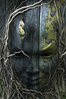 Enigmatic Nature's Mask 🌿✨