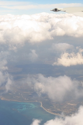 Aerial view Of The Coast Of Havana, Cuba.