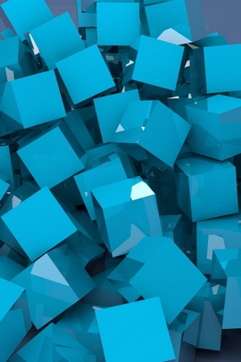 Shimmering Blue Blocks: A 3D Delight! 💙✨