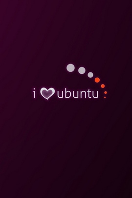Ubuntu操作系统心脏文本黑色30926 720x1280