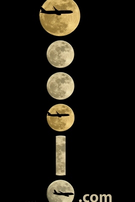 Luna e aereo.