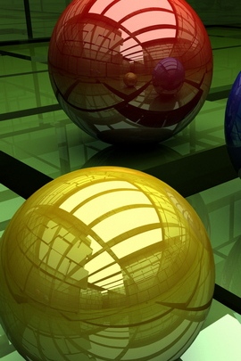 Balls Three Colored Surface Cubic 15042 720x1280