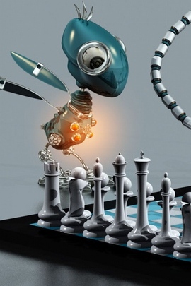 Шахматная доска Роботы Животные Партия Игра 68407 720x1280