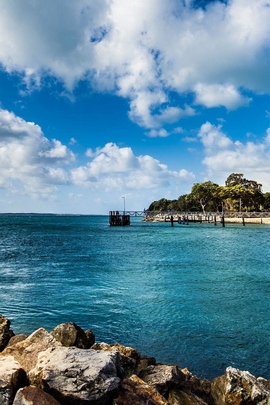 Tranquil Waters: A Coastal Escape 🌊☁️