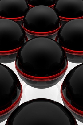 Balls Black Surface Glass Striped 19537 720x1280