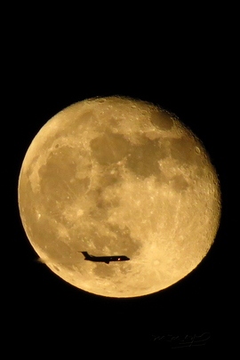 Moon And Plane.