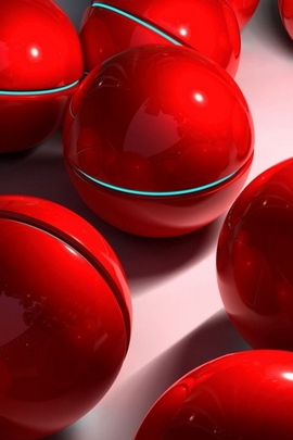 Balls Sphere Red Glass 68408 720x1280
