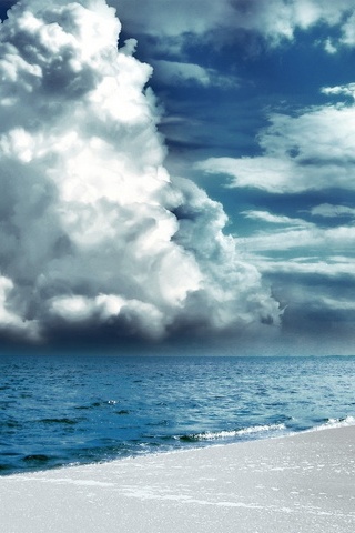 Clouds Brewing Above The Ocean