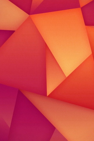 Orange And Purple Polygons