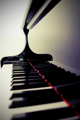 Piano Keys Closeup