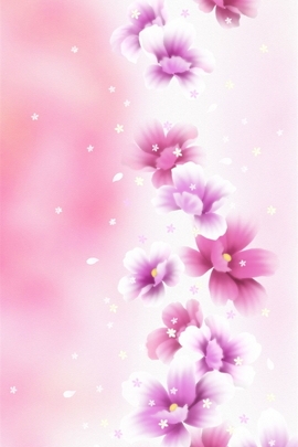 梦幻般的粉红色花