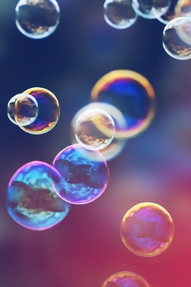Colorful 3D Bubbles: A Delightful iPhone Wallpaper