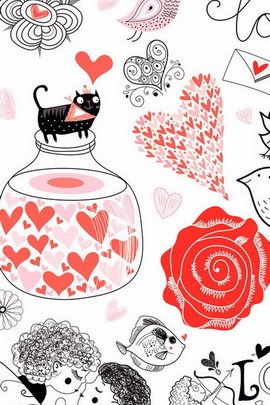 Romantic vintage Seamless Pattern Cute