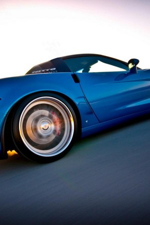 Sporty Blue Car