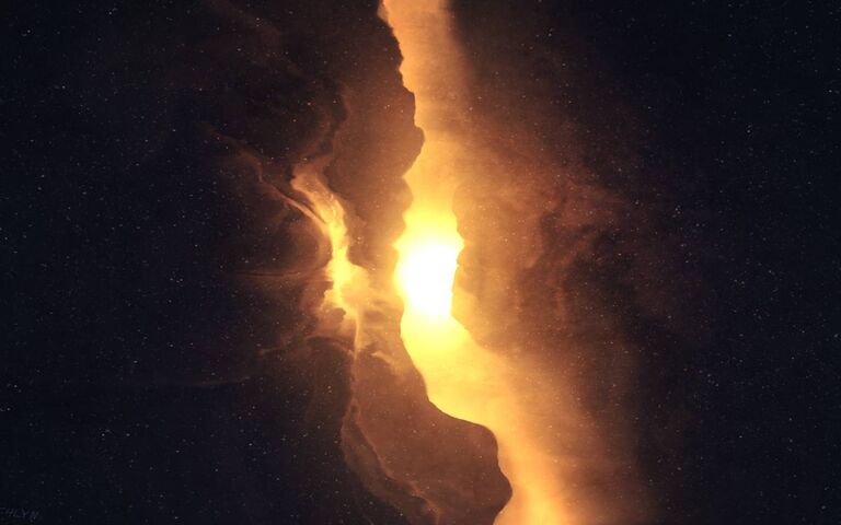 Ethereal Embrace: The Chasm of Light Wallpaper - Download to your ...