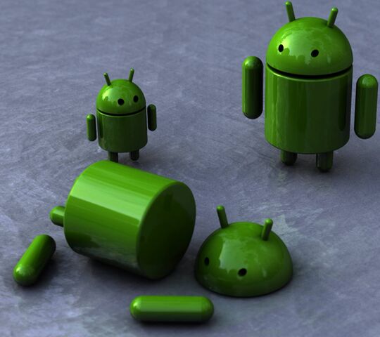 Hahandroid: The Playful Android Family Wallpaper - Download to your ...