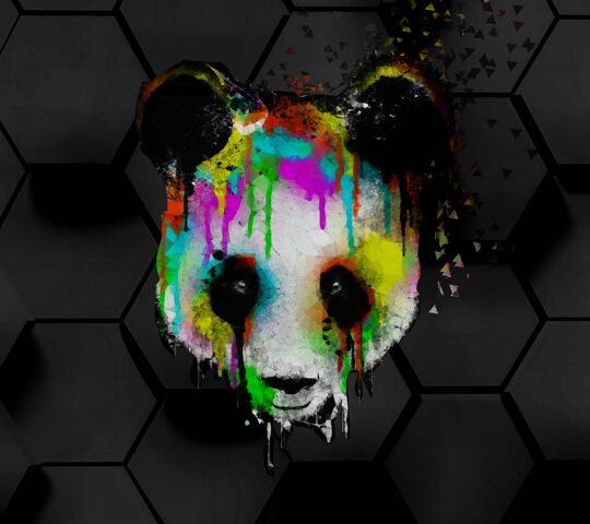 Colorful Chaos: The Splatter Panda 🎨🐼 Wallpaper - Download to your ...